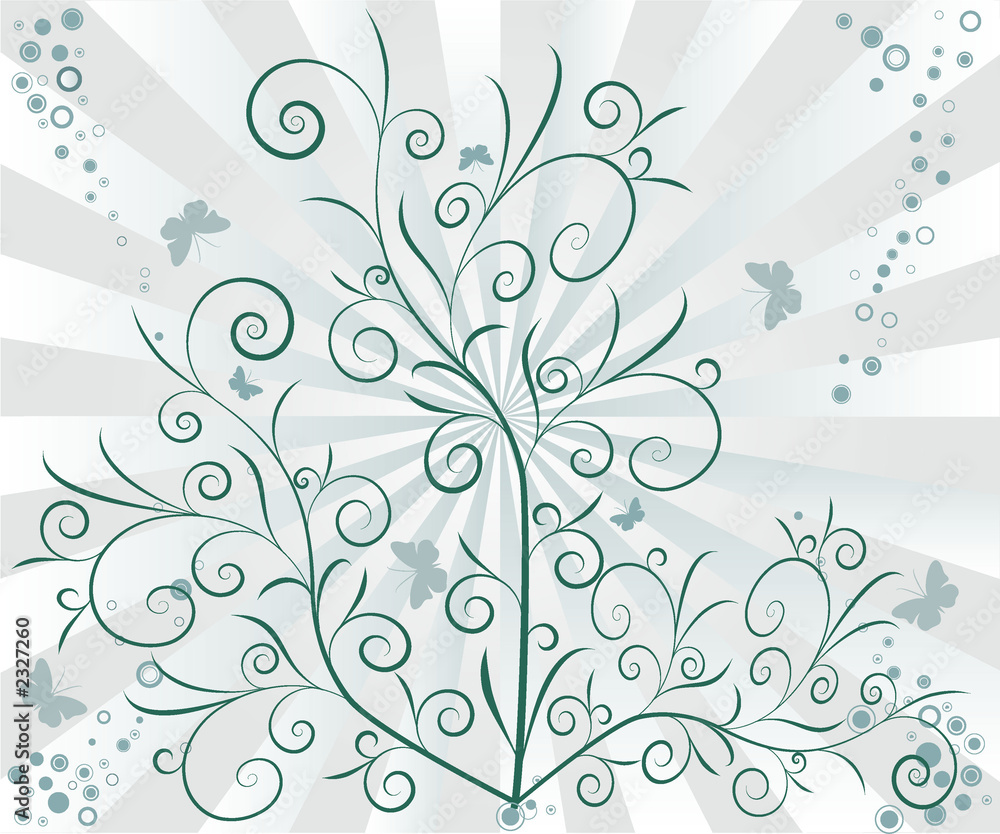 background with circles and floral elements background with circles and floral elements