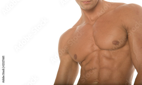 athletic man with sixpack abs