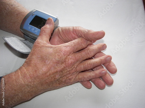 taking blood pressure