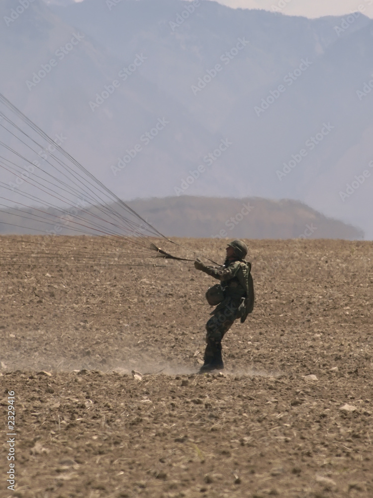 parachute landing