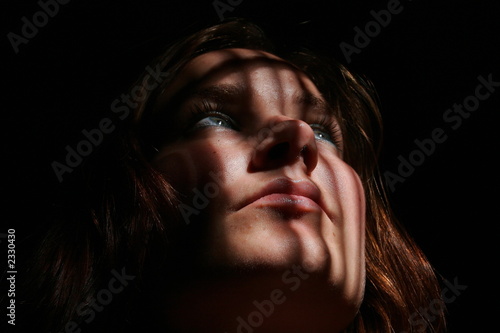 woman in cage shadow2