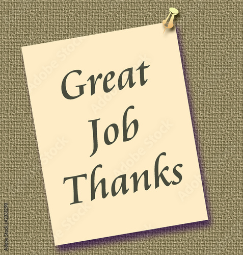 thank you note posted
