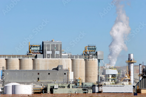 industrial building polluting air