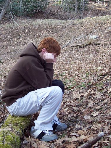 sad teenager