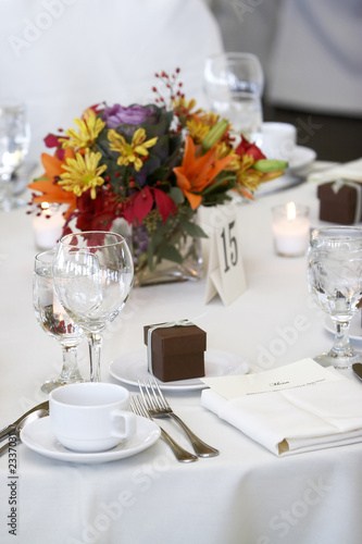 fancy wedding tables with flowers