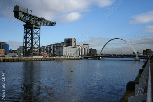old crane and new bridge