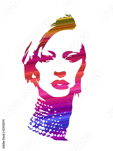 girl face abstract  design artwork