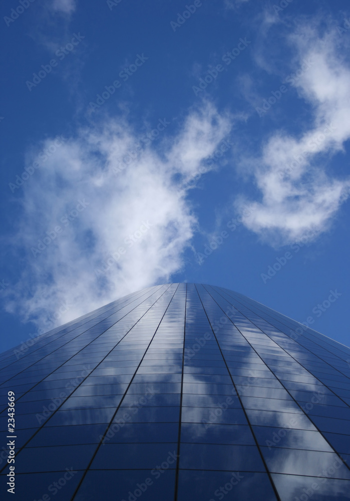 modern office building and clouds new york city modern office building and clouds new york city