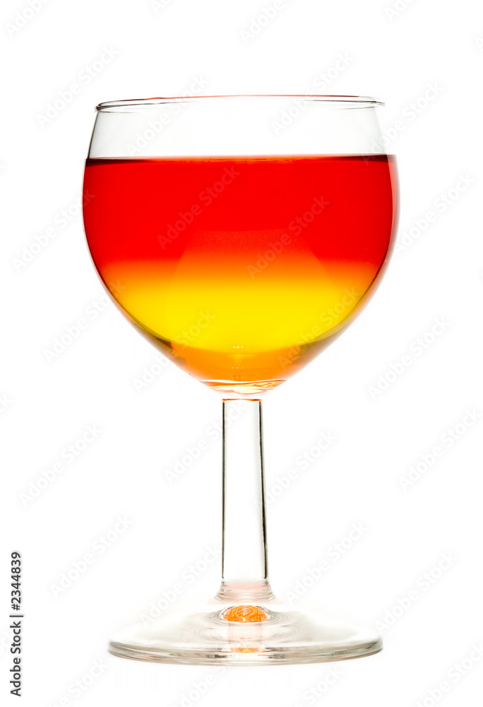 dessert cocktail isolated on white dessert cocktail isolated on white