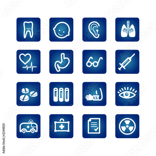 medicine and health icons set