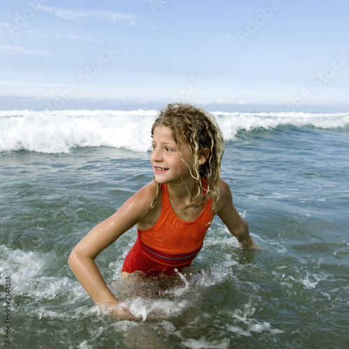 Canvas Print la mer et les enfants