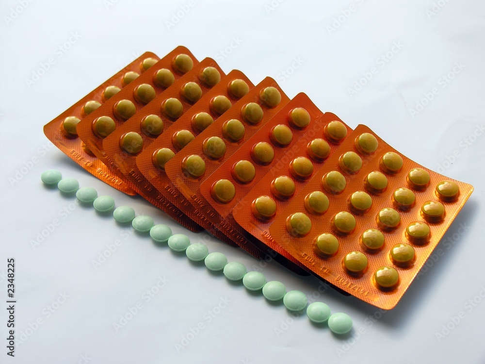 Naklejka premium green pills