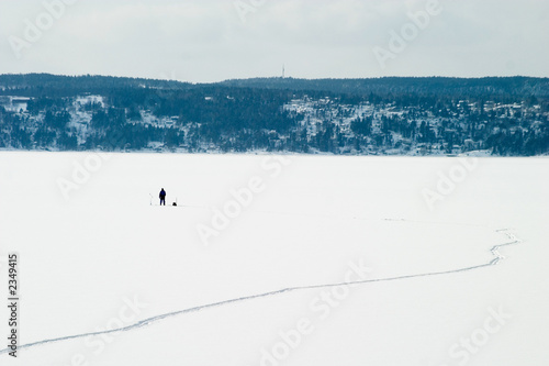 Canvas Print ice fishing