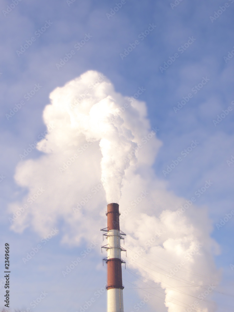   	 sky high smoking factory chimney