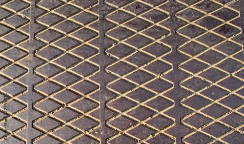 close up of a section of a weighbridge. photo