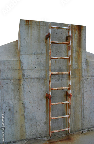 rusty ladder leading to a winner's place