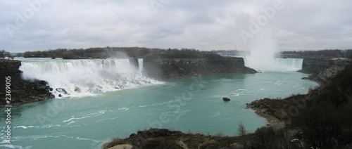 niagara falls - the both falls - panorama photo