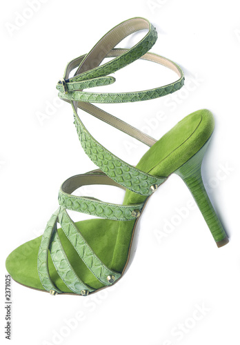 female elegant green shoes