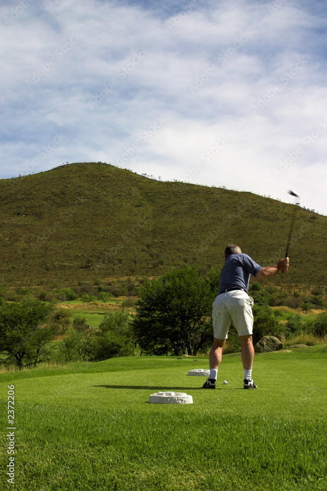 golfer on the tee box golfer on the tee box