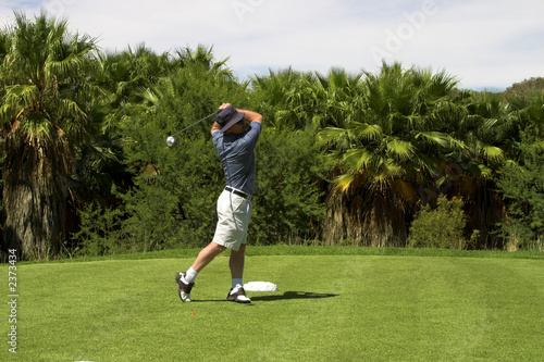 golfer on the tee box.