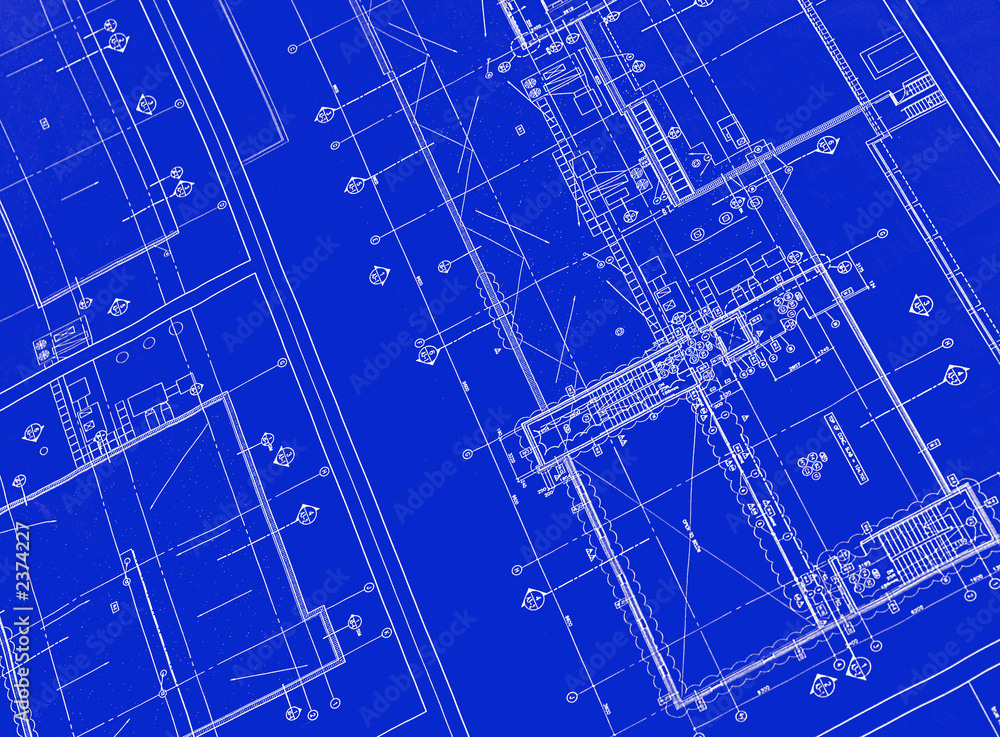 Naklejka premium printed blueprint
