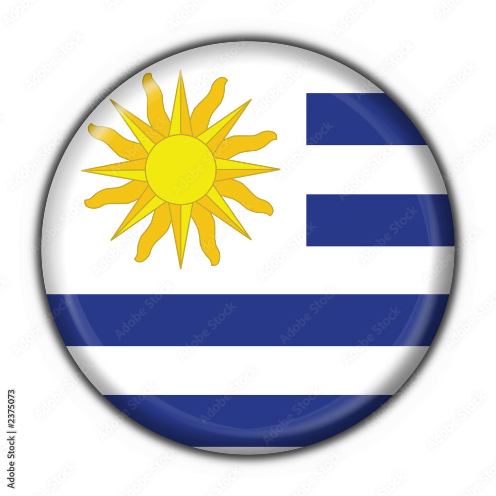 Fototapeta premium bottone bandiera uruguay button flag