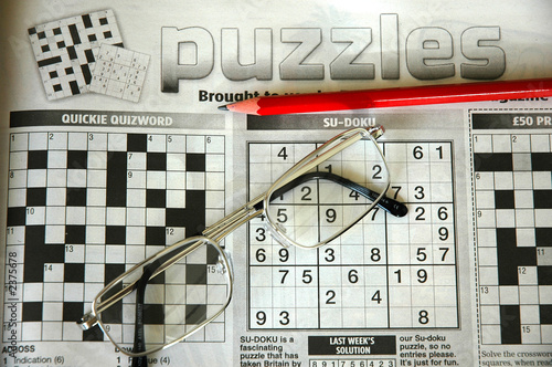 newspaper puzzles page