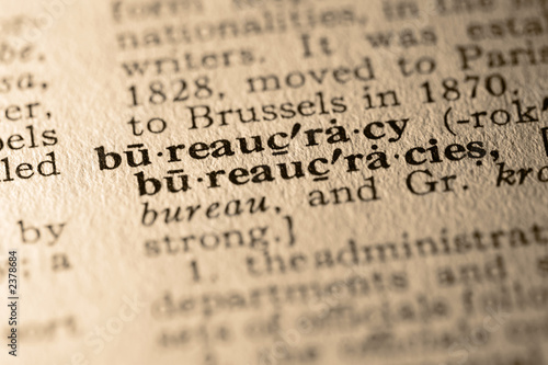 the word bureaucracy photo