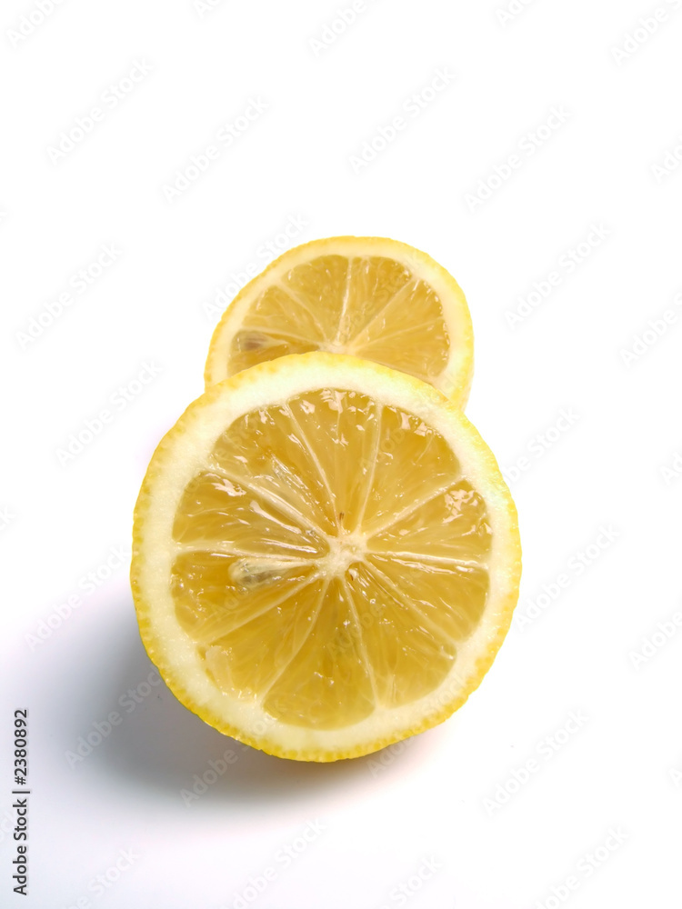 two lemon halves