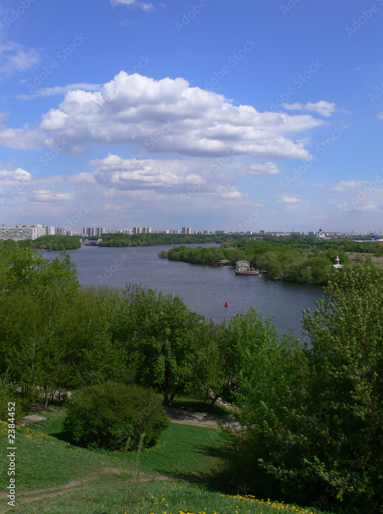 on the river