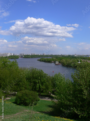 on the river