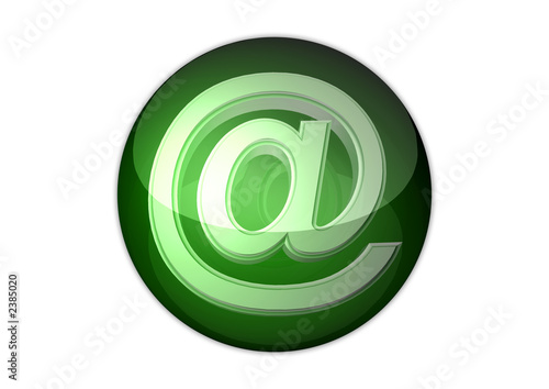 email icon 3d at aqua button