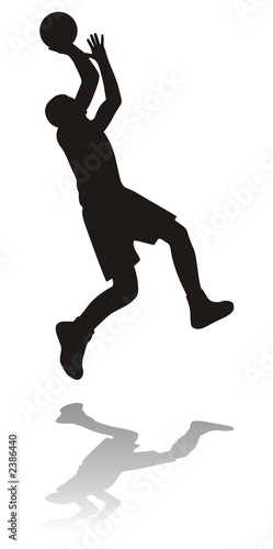 silhouette of basketball player