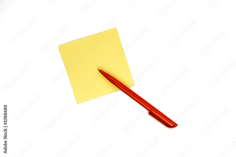 note pad and red pen note pad and red pen