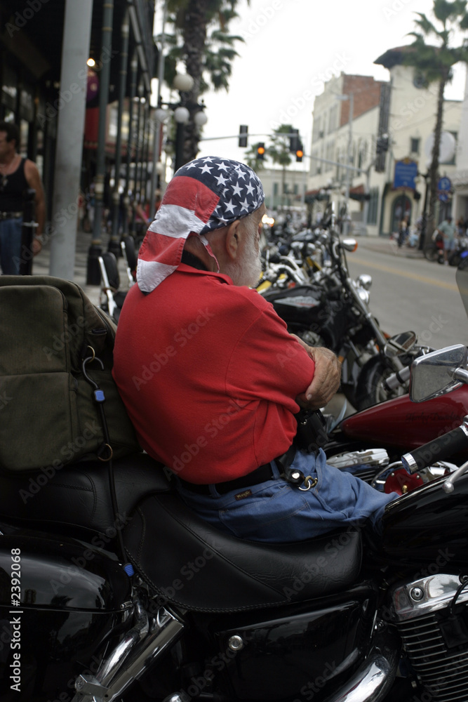 Obraz premium biker patriot