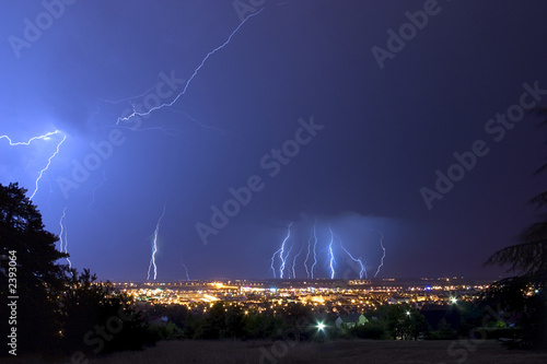 orage sur la ville