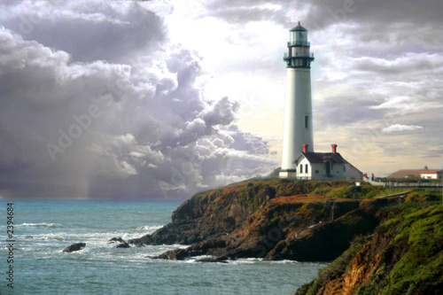 Obraz na plátně pigeon lighthouse