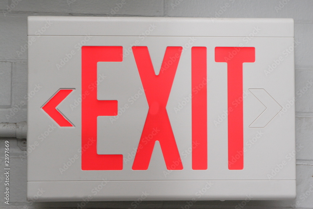 Fototapeta premium exit sign