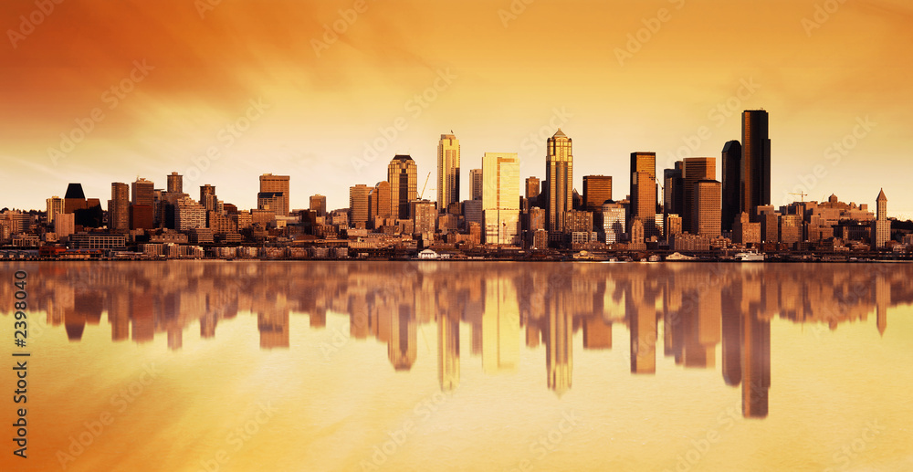 Fototapeta premium city view sunrise