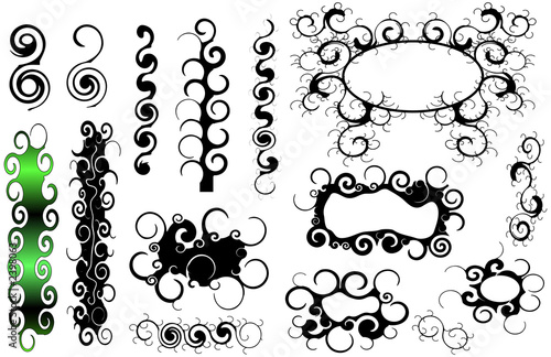curly design elements