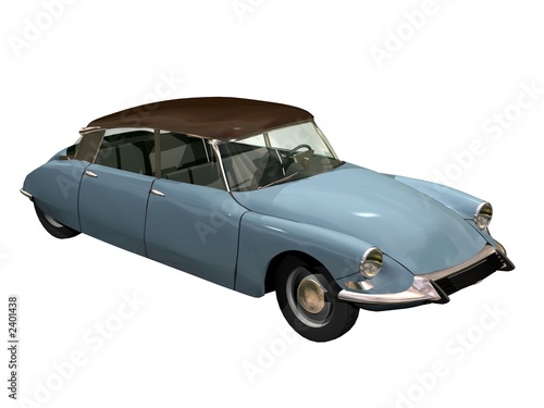 automobile années 50-60 bleue