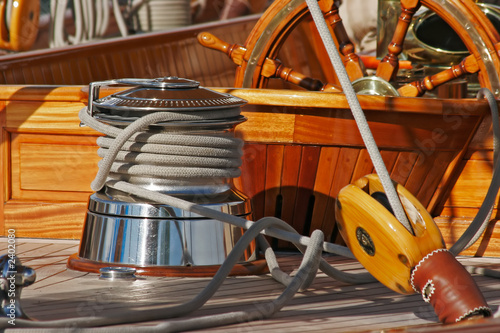 winch de bateau à voile photo