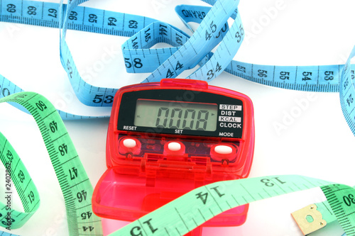 pedometer with tape measures