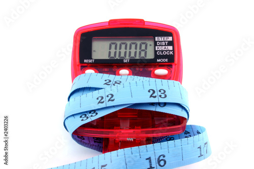 pedometer with tape measure