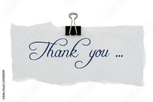 thank you note