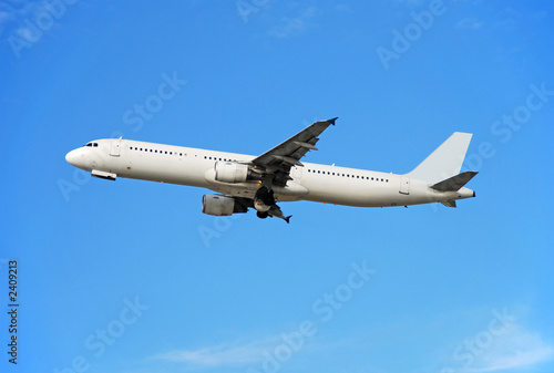 modern passenger jet taking off