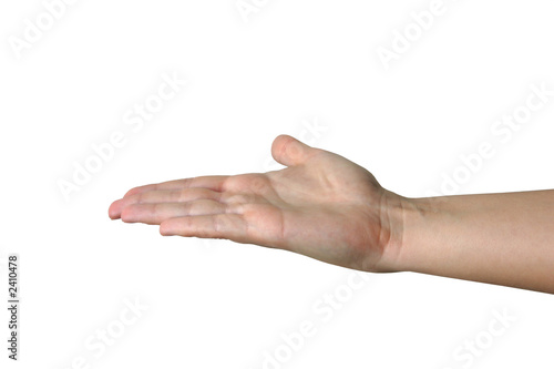 hand holding invisible object