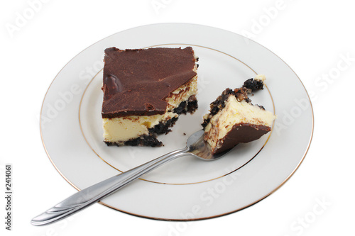 a tasty chocolate cheesecake dessert