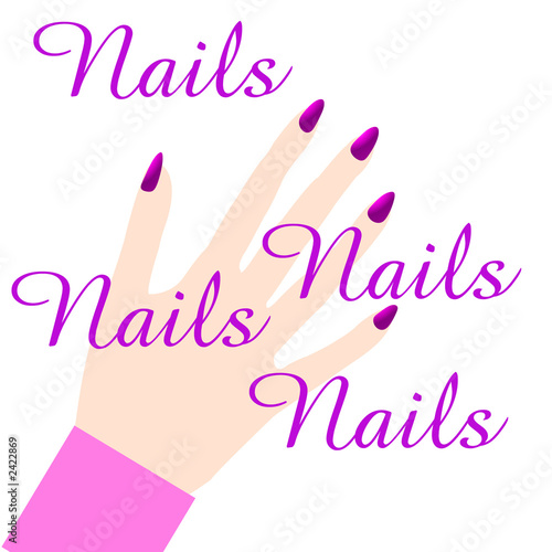 pink manicure fingernails