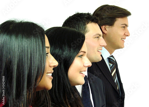 business team in profile